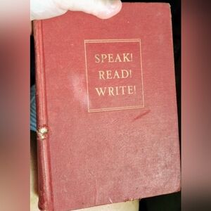 Vintage 1936 School Book- Speak! Read! Write!
